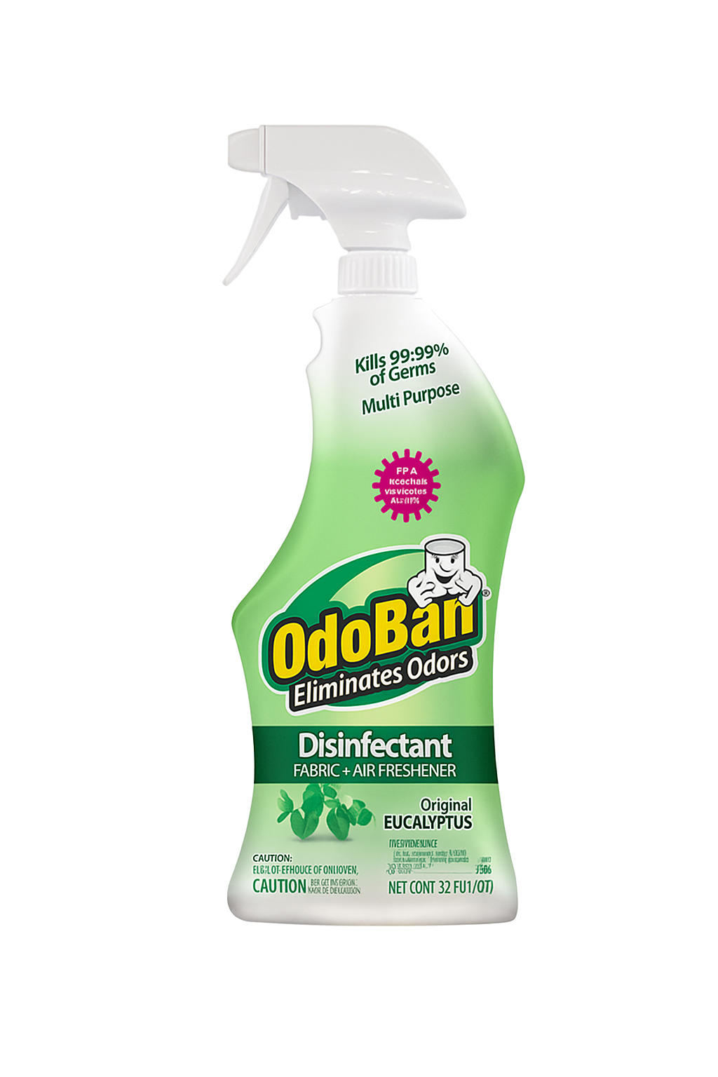 OdoBan Odor Eliminator, 32 oz Disinfectant Concentrate, Green (12-Count)