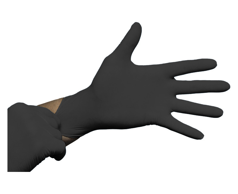 Black Nitrile Disposable Gloves Medium Powder Free (100-Count)