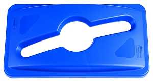 Slim Lid for Rectangle Can Blue Recycling