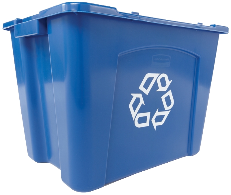 Recycling Box, 14 Gallon, Blue