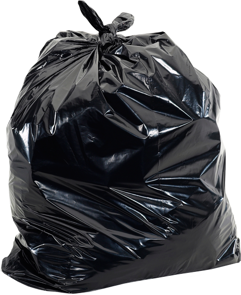 20017 Black Garbage Bags, Tough 55 Gallon 36"x55" (100-Count)