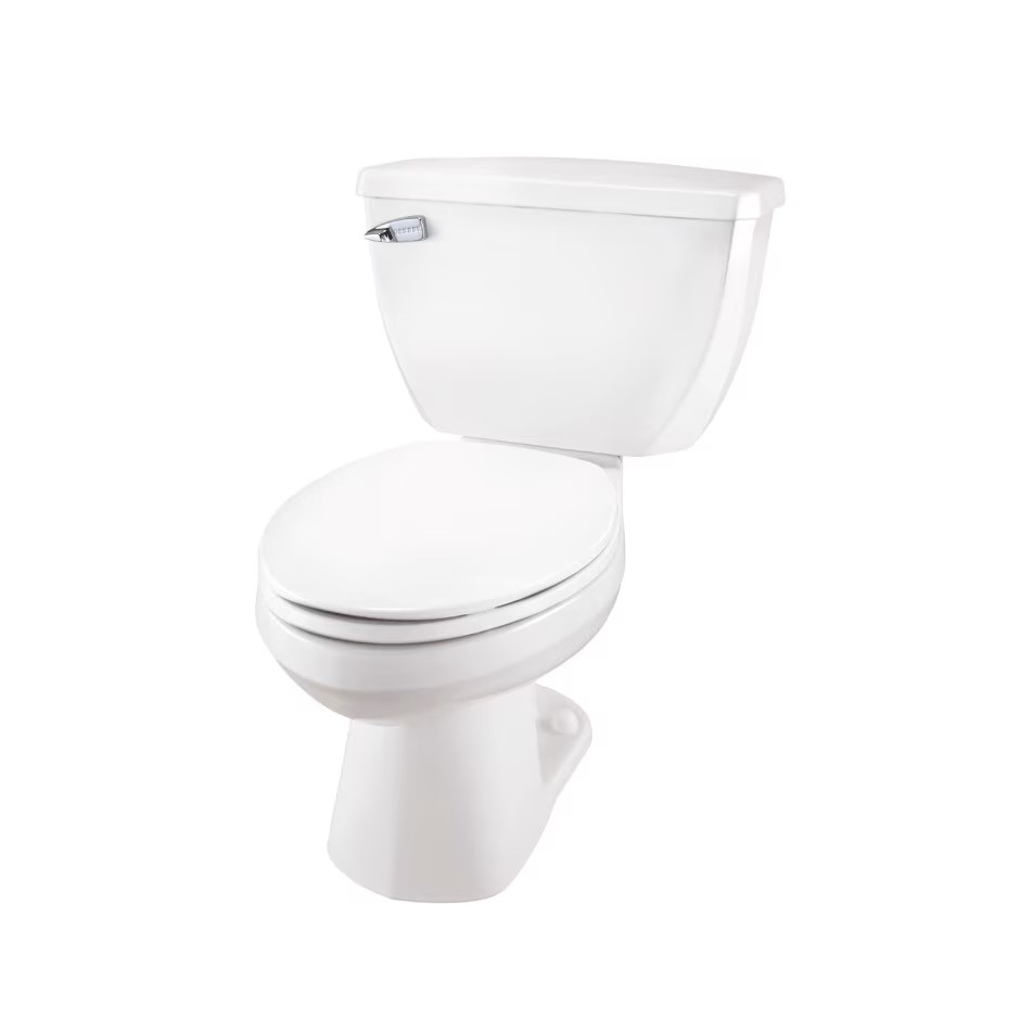 21372 Gerber Toillet 12" Rough, Elongated, Tank & Bowl, Pressure Assisted Flush. 21-372