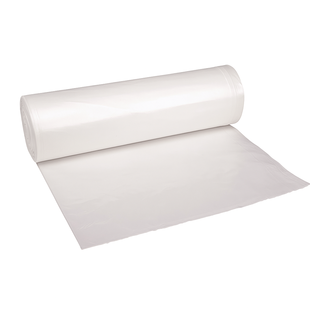 Clear Recycling Bags, Super Though 75 Gallon 26&quot;x24&quot;x48&quot; (100-Count Roll)