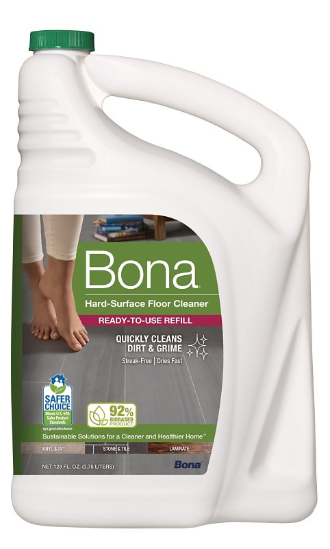 Bona 1 Gallon, Stone, Tile &amp; Laminate Floor Cleaner, Fresh Scent, Refill Bottle