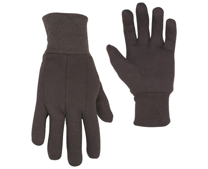 Brown Jersey Gloves For General Purpose (12-Count)