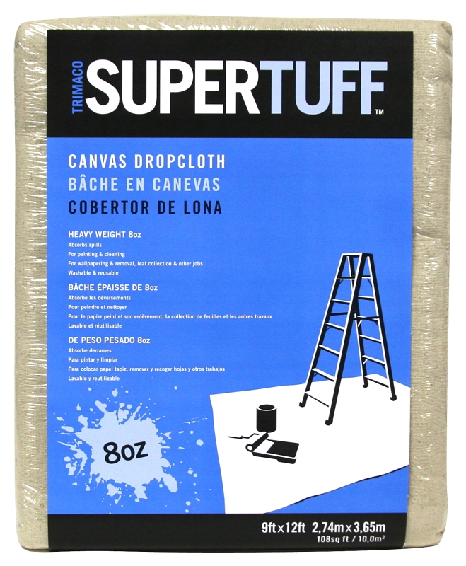 Drop Cloth Canvas White 9'x12'