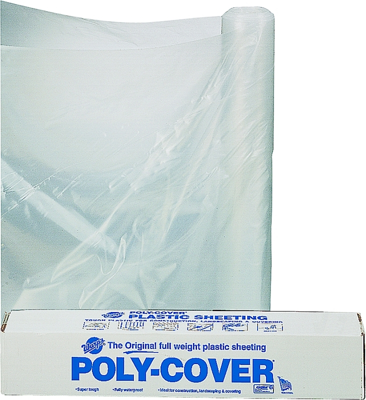 Drop Cloth Poly Sheeting 10'x100' 4 Mil Roll