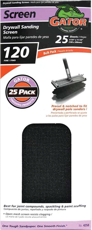 Sanding Drywall Screen 120, 4 1/4&quot; x 11.25&quot; (Pack-2)