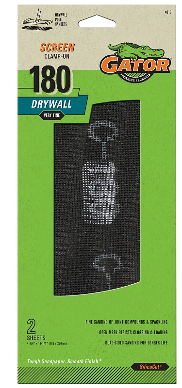 Sanding Drywall Screen 180, 4 1/4&quot; x 11.25&quot; (Pack-2)
