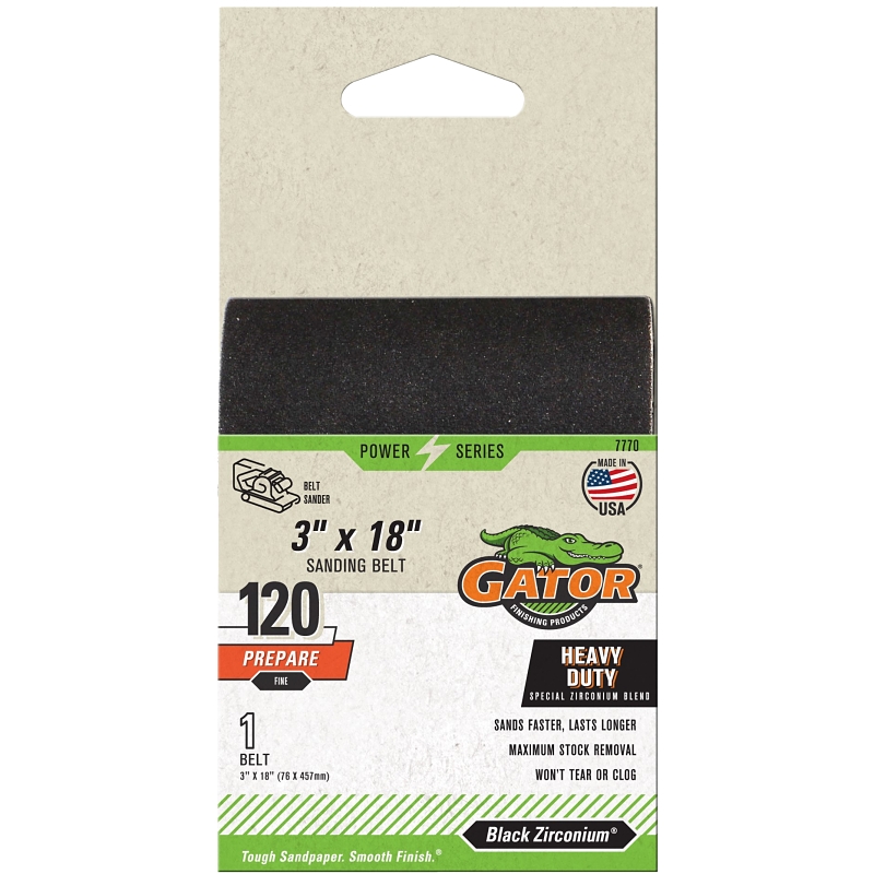 Sanding Belt Extra Fine #120, 3&quot; x 18&quot; (Pack-2)