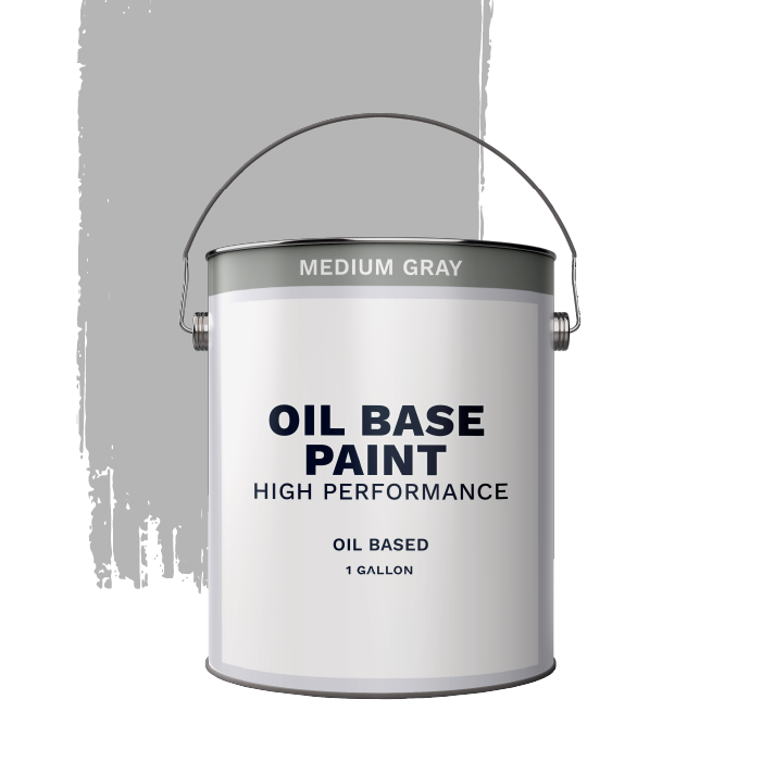 Alkyd Oil Base Paint Medium Gray 1 Gallon