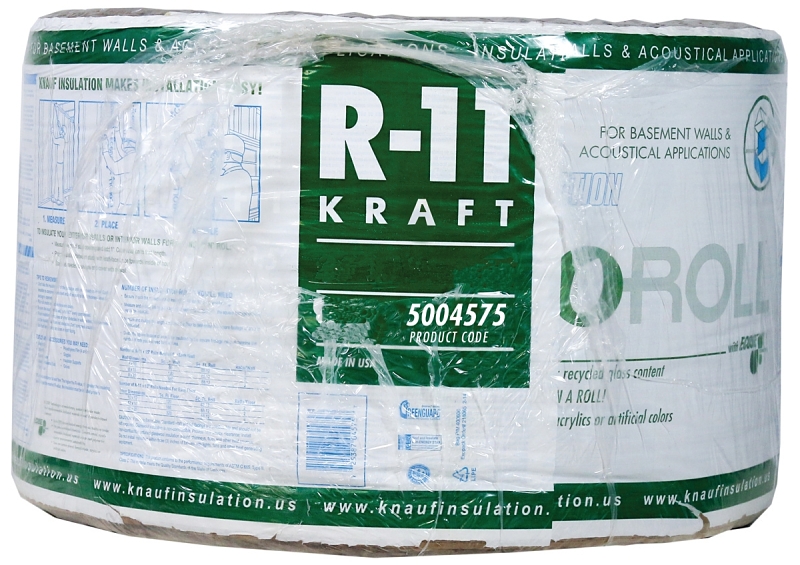 Insulation Fiberglass R11 Covers 50 Sq Ft. Kraft 15&quot; x 40&#39; Roll
