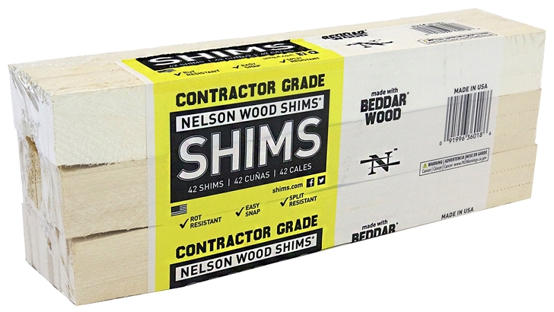 Wood Shim Pack 12&quot; 42/pk