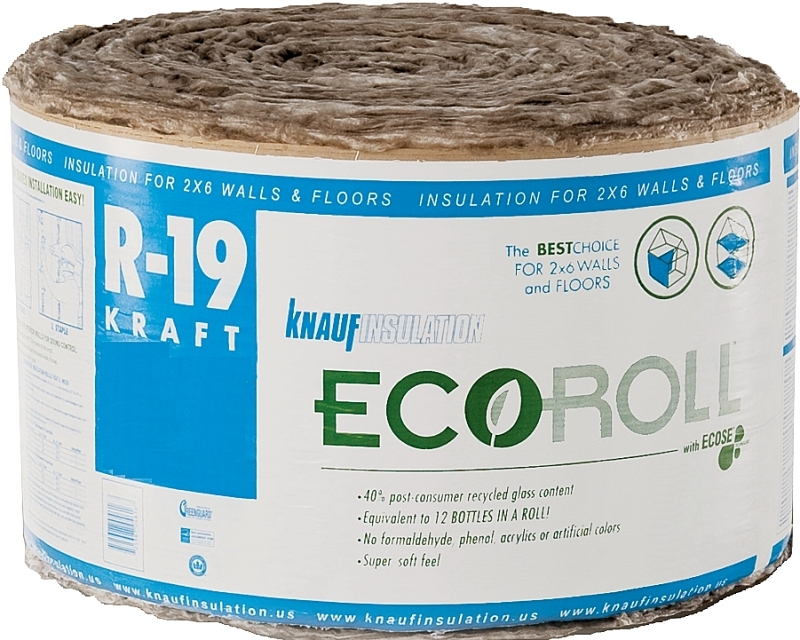 Insulation Fiberglass R19 Covers 49 Sq Ft. Kraft 15&quot; x 39&#39; Roll