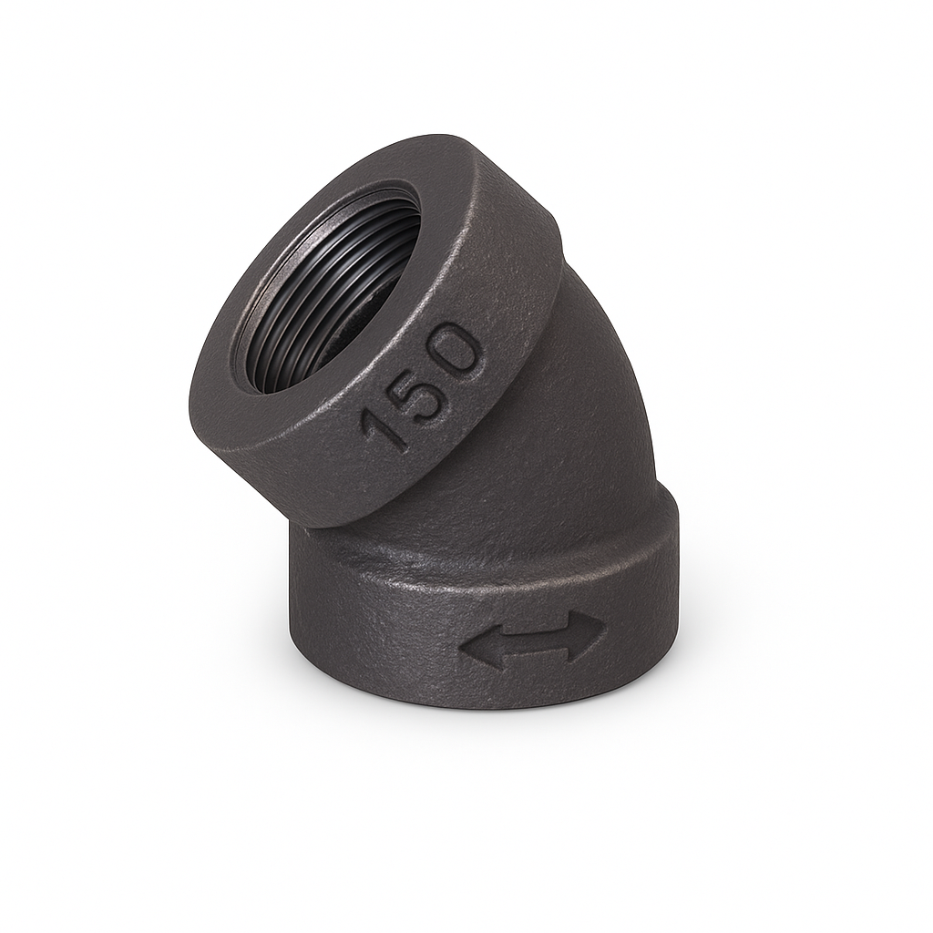 Steam 45 Degree Elbow 1 1/4&quot;, Cast Iron