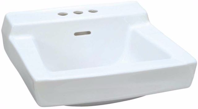 88045 Wall Hung Sink 19" X 17" 4" White, (Import)