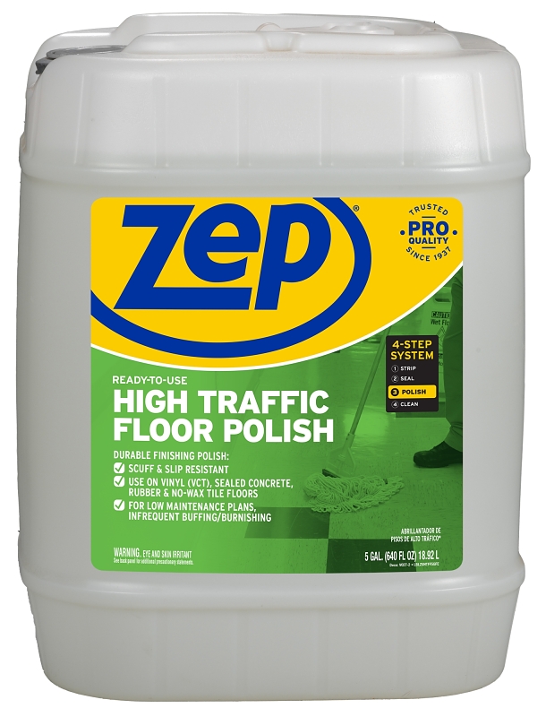 Zep High Traffic 5 Gallon Floor Finish Wet Look